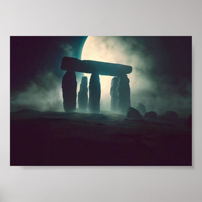 Stonehenge zu Alien Planet Poster (Vorne)