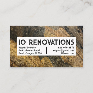 Stonemason Contractor Handyman Coole rustikale Tex Visitenkarte