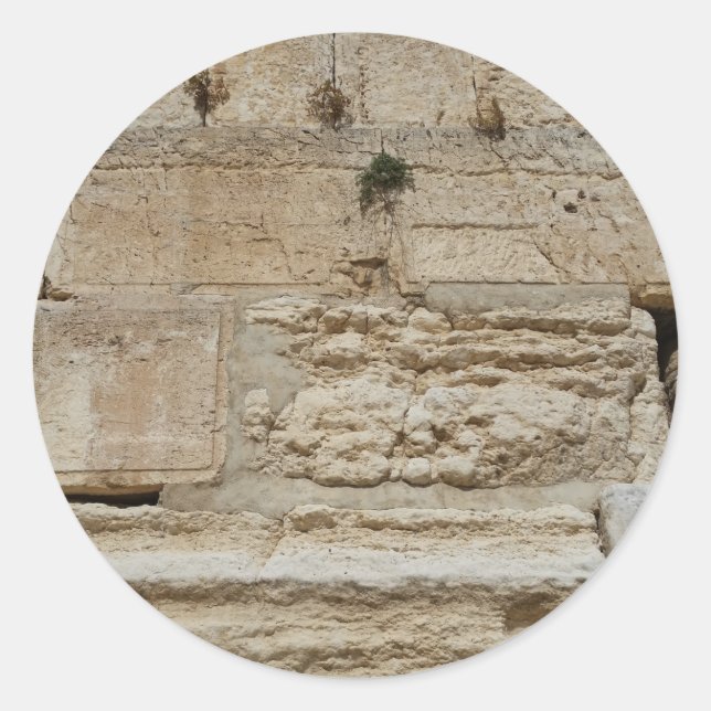 Stones Kotel Western Wall Jerusalem Runder Aufkleber (Vorderseite)