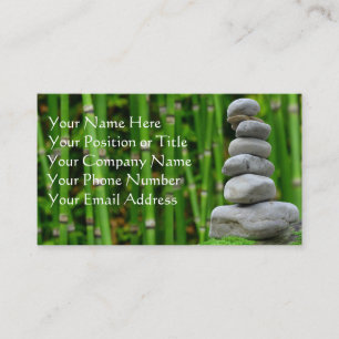 Stones Zen et Carte de visite en bambou