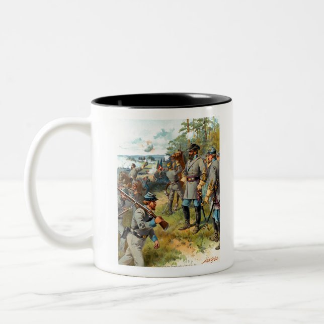Stonewall Jackson at Bull Run, August 17, 1861 Zweifarbige Tasse (Links)
