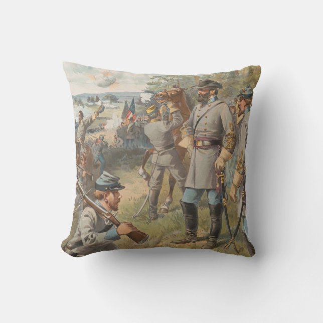 Stonewall Jackson auf Manassas/Bull Run Kissen (Vorderseite)