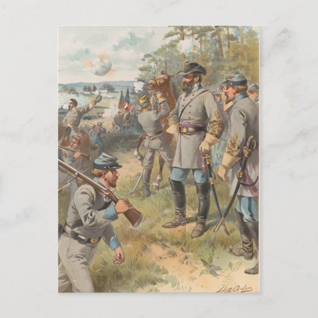Stonewall Jackson bei First Manassas Postkarte (Vorderseite)
