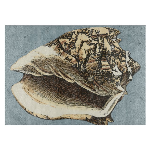 Stonewashed Tritonshorn-Muschel Schneidebrett (Vorderseite)