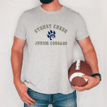 Stoney Creek Junior Cougars Athletic Gray Tri-Blend Shirt<br><div class="desc">Stoney Creek Junior Cougars Paw Print Design T-Shirt - shown in Athletic Gray with Navy and Gold design</div>
