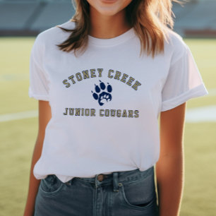 Stoney Creek Junior Cougars Pfote Weiß Tri-Blend Shirt