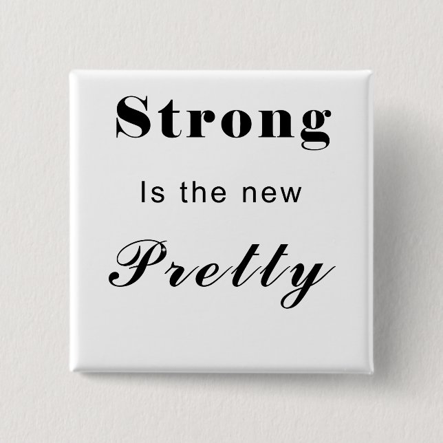 Stong ist - nur Text das neue hübsche Button (Vorderseite)