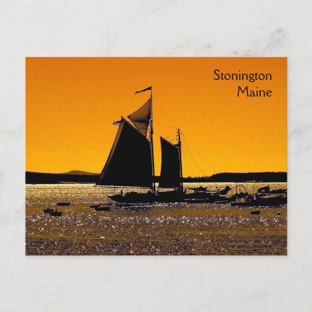Stonington Silhouette Postkarte (Vorderseite)