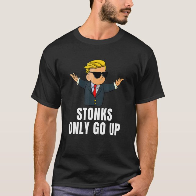 Stonks steigen nur Wall Street Bets Meme Trading S T-Shirt (Vorderseite)