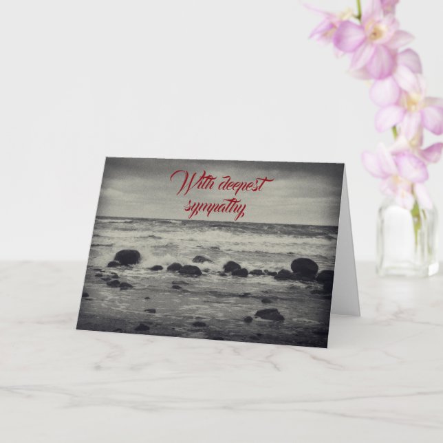 Stony Beach    - Mit tiefem Beileid Karte (Orchidee)
