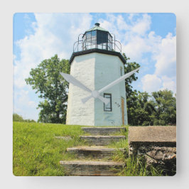 Stony Point Lighthouse, New York Quadratische Wanduhr