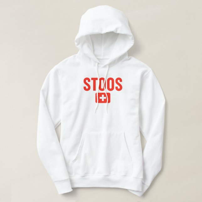 STOOS Schweiz Flag Hoodie (Design vorne)