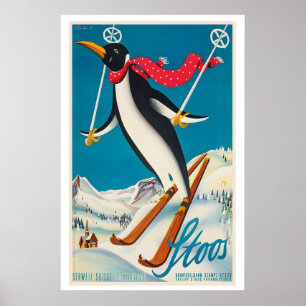 Stoos Schweiz Vintage-Skiplakat Poster