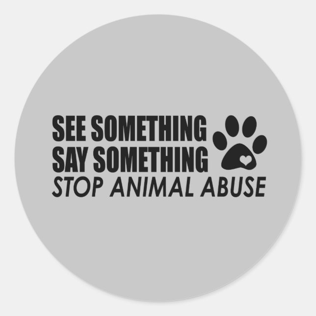 Stop Animal Abuse Stickers (Devant)