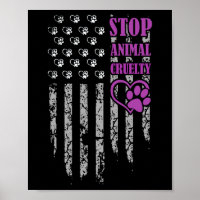 Stop Animal Cruelty Usa Flag Pet Lover