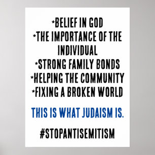 Stop Antisemitismus Was Judentum Wirklich Ist T-Sh Poster