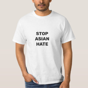 Stop Asian Hate, noir blanc T-shirt