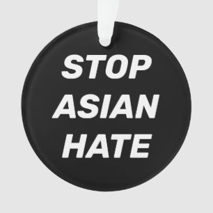 Stop Asian Hate noir et blanc typographie moderne