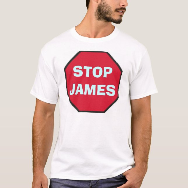 stop_blank, STOPJAMES T-Shirt (Vorderseite)
