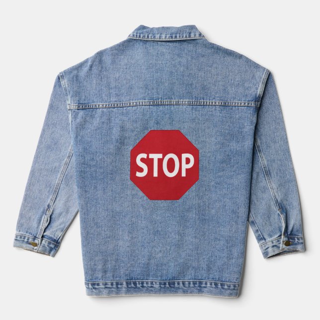 STOP conception de panneau Denim Veste (Verso)