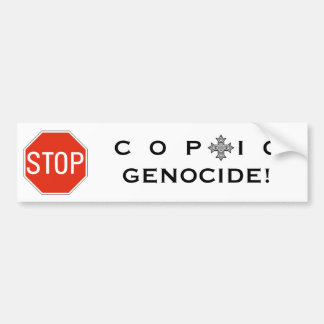 STOP COPTIC GENOCIDE! AUTOAUFKLEBER