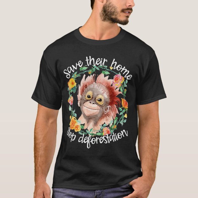 Stop deforestation save the planet T-Shirt (Vorderseite)