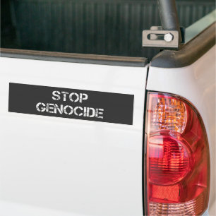 STOP Genozid   Nein zum Völkermord   Völkermord Autoaufkleber