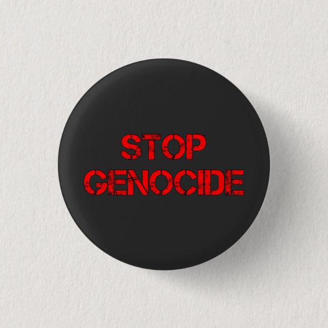STOP Genozid | Nein zum Völkermord | Völkermord Button (Vorderseite)