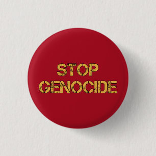 STOP Genozid Nein zum Völkermord Völkermord Button