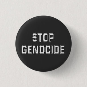 STOP Genozid Nein zum Völkermord Völkermord Button