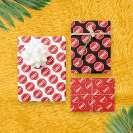 STOP: NAME/WORT CUSTOMIZE Funny Einzigartige Neuhe Geschenkpapier Set