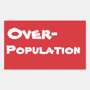 STOP Overpopulation Stopp Signieraufkleber Rechteckiger Aufkleber