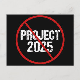 Stop Project 2025 Anti Trump Political Postkarte