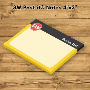 STOP-Schild Post-it Klebezettel