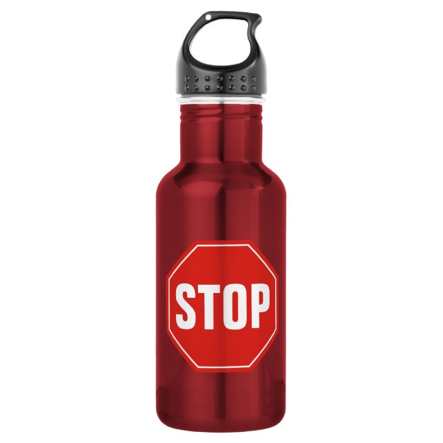 STOP-Schild Trinkflasche (Vorderseite)