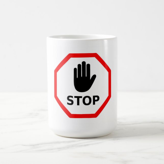 Stop sign kaffeetasse (Mittel)