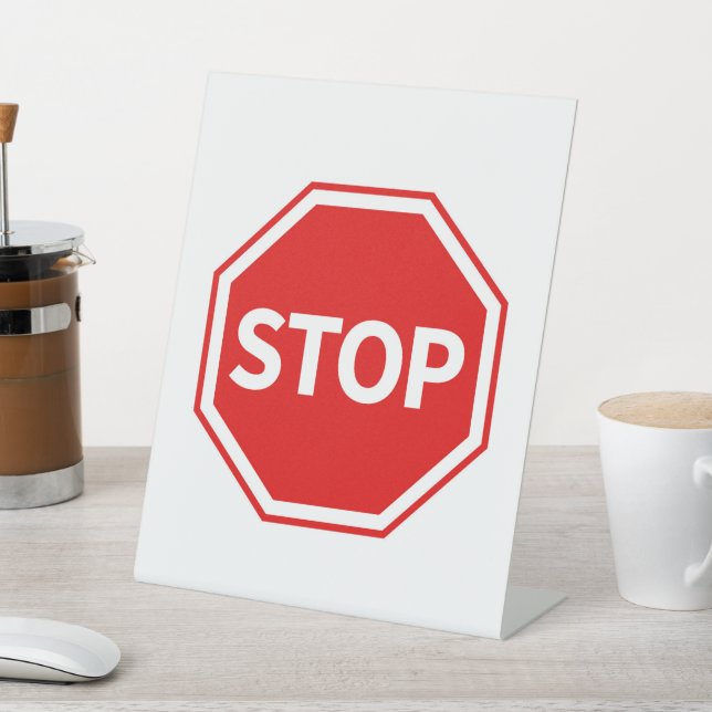 Stop sign  sockelschild (In SItu)