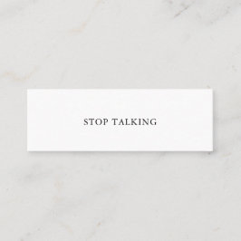STOP TALKING Self Talk Mini Card Nr. 2 Mini Visitenkarte