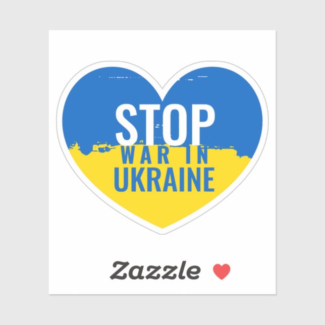 Stop War in Ukraine Aufkleber (Blatt)