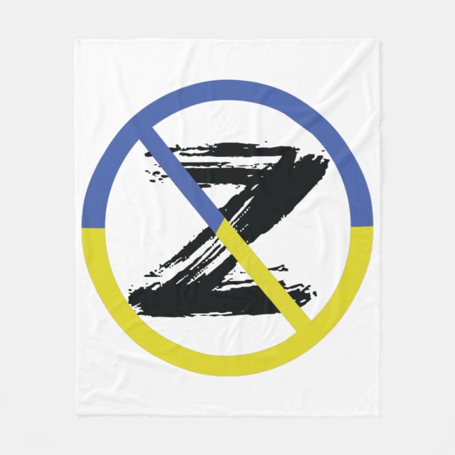 Stop war in Ukraine Throw Pillow Fleecedecke (Vorderseite)