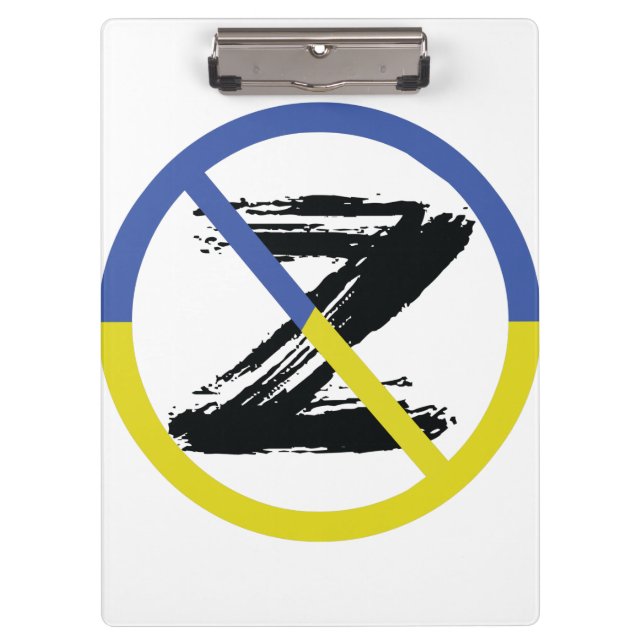 Stop war in Ukraine Throw Pillow Klemmbrett (Vorderseite)