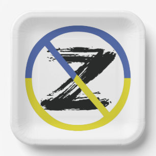 Stop war in Ukraine Throw Pillow Pappteller