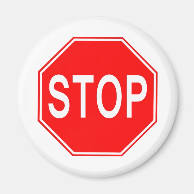 STOP-Zeichen - Magnet (Vorne)