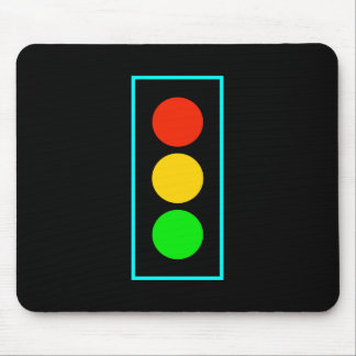 Stoplight mit hellblauer Grenze Mousepad