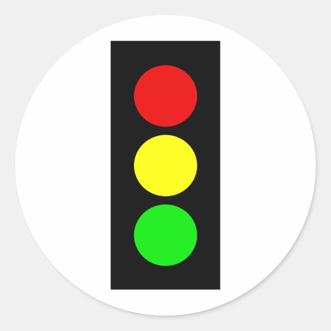 Stoplight Runder Aufkleber (Vorderseite)