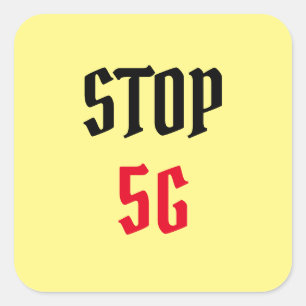 Stopp 5G Quadratischer Aufkleber