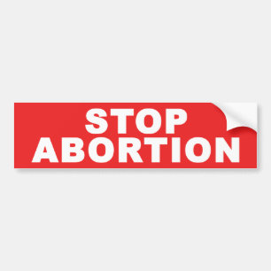 Stopp Abortion Autoaufkleber