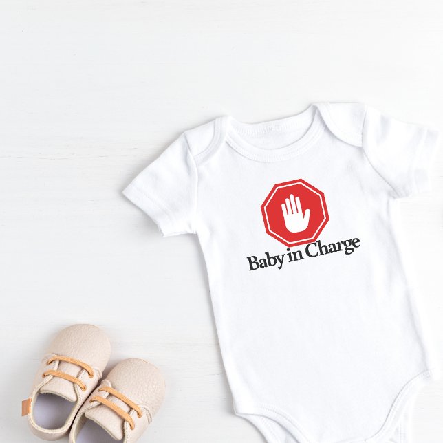 Stopp: Baby gebührenpflichtig Strampler (Stop: Baby In Charge Baby Bodysuit)