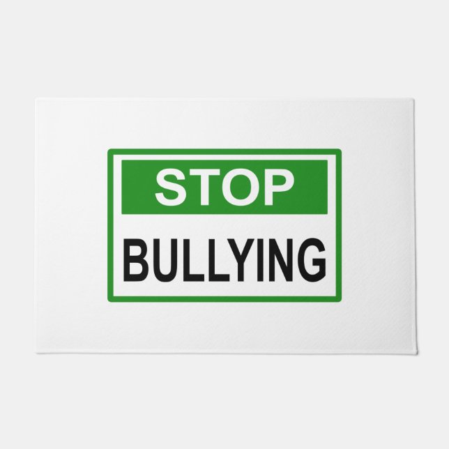 Stopp Bully Signing Green Fußmatte (Vorderseite)