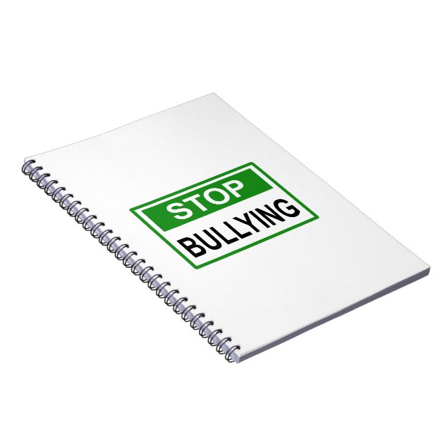 Stopp Bully Signing Green Notizblock (Rechte Seite)